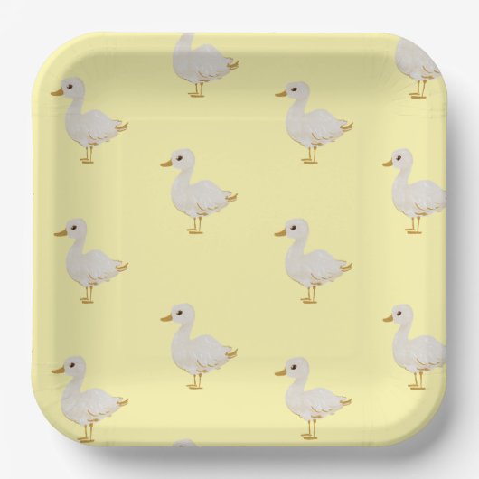 Charmante Osterherde-Teller Pappteller (Vorderseite)