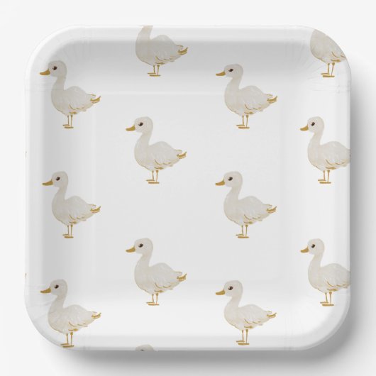 Charmante Osterherde-Teller Pappteller (Vorderseite)