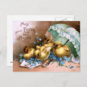 Charmante Osterstäbchen Feiertagspostkarte (Vorne/Hinten)