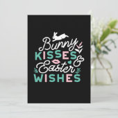 Charmante Ostertypografie Bunny Oster Einladung (Stehend Vorderseite)