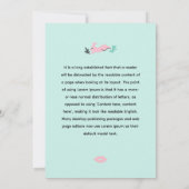 Charmante Ostertypografie Bunny Oster Einladung (Rückseite)