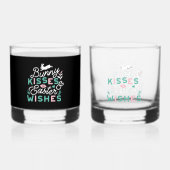Charmante Ostertypografie Bunny Oster Whiskyglas (Vorderseite)