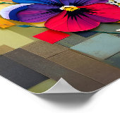Charmante Pansy im modernen Abstrakten Stil Poster (Ecke)