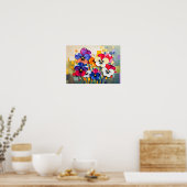 Charmante Pansy im modernen Abstrakten Stil Poster (Küche)