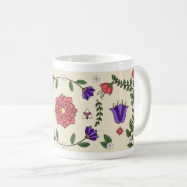 Charmante Pastel Floral Folklore Tasse