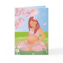 Charmante Pastel Schwangere Mama in der Natur Mutt