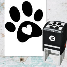 Charmante Paw Print mit Herz