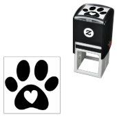 Charmante Paw Print mit Herz Permastempel (Beispiel)