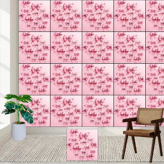 Charmante Pink Bows & Glitzer Dream Tapete
