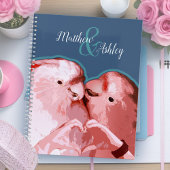 Charmante Pink Cockatoo Fun Herz Hände Hochzeit Planer