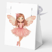 Charmante Pink Fairies Woodland Geburtstagsparty Geschenkschachtel (Rückseite)