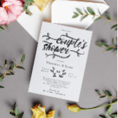 Charmante Pinselskriptdusche Einladung