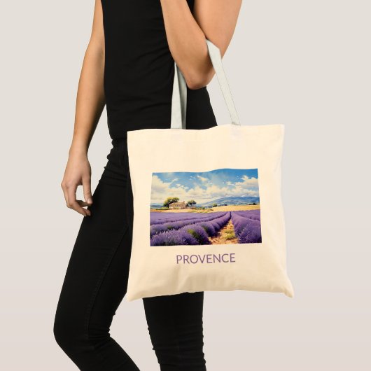 Charmante Provence Landschaft Tragetasche (Vorderseite (Produkt))