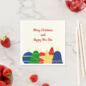 Charmante Retro Weihnachtsschmuck Serviette (Beispiel)