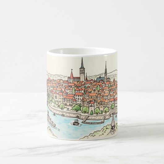 Charmante Riverside Stadt Kaffeetasse (Mittel)