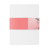 Charmante Rosa Hochzeit Einladungsbanderole (Rückseitenbeispiel)