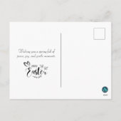 Charmante Rose Garten Sonniges Osterfest Feiertagspostkarte (Rückseite)