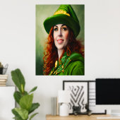 Charmante rote Haare | AI Art Poster (Heimbüro)