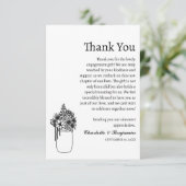 Charmante rustikale Minimalistische Verlobung Dankeskarte (Stehend Vorderseite)