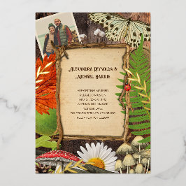 Charmante rustikale Waldlandschaft Inspiriert Folieneinladung