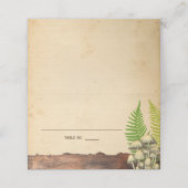 Charmante rustikale Waldlandschaft Inspiriert Platzkarte (Außenseite Aufgefaltet)