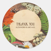 Charmante rustikale Waldlandschaft Inspiriert Viel Runder Aufkleber (Vorderseite)