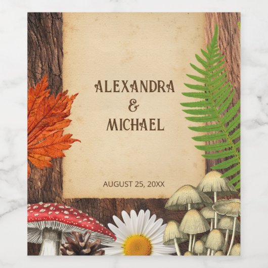 Charmante rustikale Waldlandschaft Inspiriert Weinetikett (Einzelnes Label)