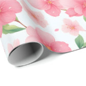 Charmante Sakura-Blüten für besondere Geschenke Geschenkpapier (Rolleneckpunkt)