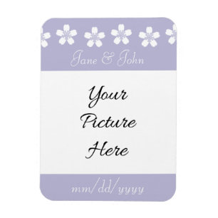 Charmante Sakura in Lavender Rett-the-Date-Magnet Magnet