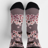 Charmante Sakura Kunst und Individuelle Name Socken (Oben)