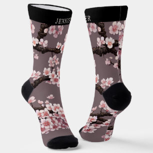 Charmante Sakura Kunst und Individuelle Name Socken