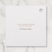 Charmante Schablone florale, elegante Schriftfolie Geschenkanhänger (Rückseite)