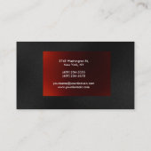 Charmante Schlicht-graue, attraktive Visitenkarte (Rückseite)