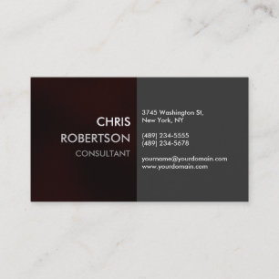 Charmante Schlichte, braune, attraktive Visitenkar Visitenkarte