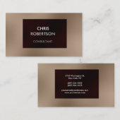 Charmante Schlichte, braune, attraktive Visitenkar Visitenkarte (Vorne/Hinten)