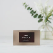 Charmante Schlichte, braune, attraktive Visitenkar Visitenkarte (Stehend Vorderseite)