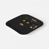 Charmante schwarze Katzen Gelbe Augen Pappteller (Gewinkelt)