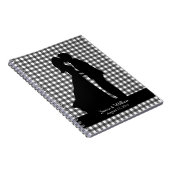 Charmante Silhouette Kissing Couple Wedding Notizblock (Rechte Seite)