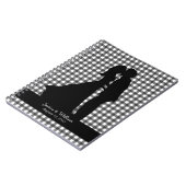 Charmante Silhouette Kissing Couple Wedding Notizblock (Linke Seite)