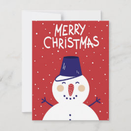 Charmante Snowman Weihnachtskarte Feiertagskarte