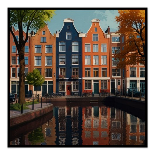 Charmante Stadt Amsterdam Poster (Vorderseite)
