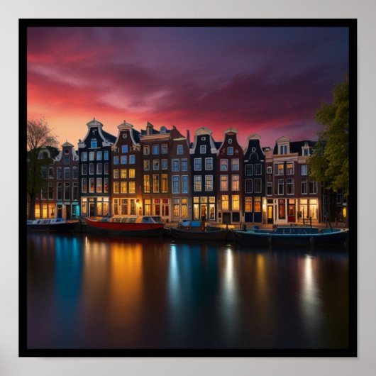 Charmante Stadt Amsterdam Poster (Vorne)