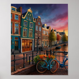 Charmante Stadt Amsterdam Poster
