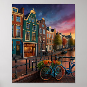Charmante Stadt Amsterdam Poster