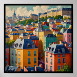 Charmante Stadt Paris Poster