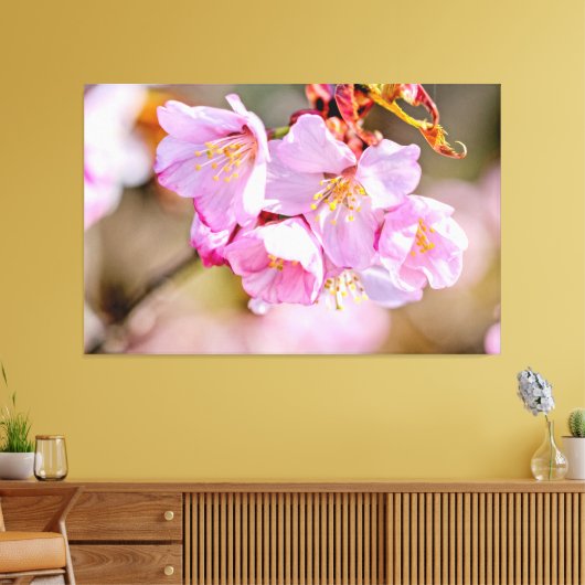 Charmante und Coole Sakura-Blume im Springtime Leinwanddruck (Insitu (Wohnzimmer))
