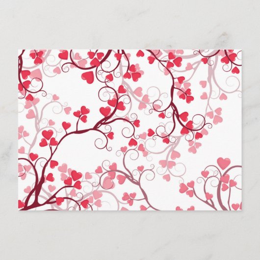 Charmante Unterkünfte Rotes Herz Begleitkarte (Rückseite)