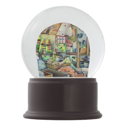 Charmante Versprechen eines Fine Tekka Center Sing Schneekugel (Vorderseite)