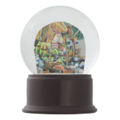 Charmante Versprechen eines Fine Tekka Center Sing Schneekugel (Rückseite)