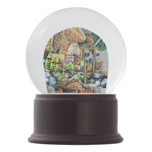 Charmante Versprechen eines Fine Tekka Center Sing Schneekugel (Rückseite)